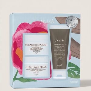 Fresh Smooth & Soft Mask Set: Sugar, Rose, Umbrian Clay - 3 Mini Masks